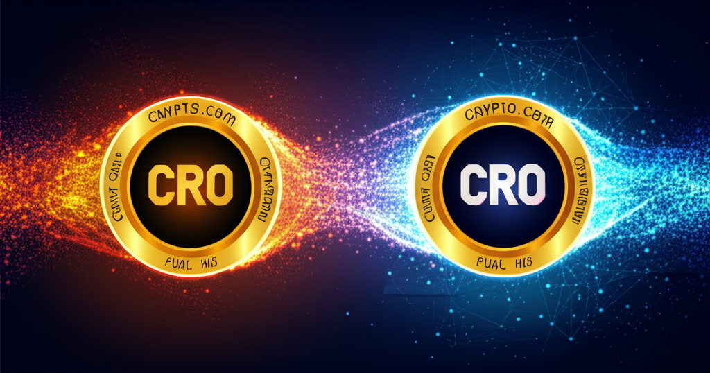 CRO 幣作為驅動引擎,與 Crypto.com 平台共同建構加密生態的關係示意圖