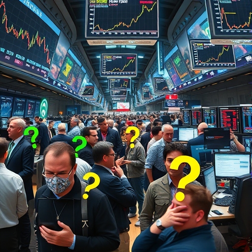 高速運轉的金融交易市場,象徵交易者面對平倉與爆倉的即時決策壓力