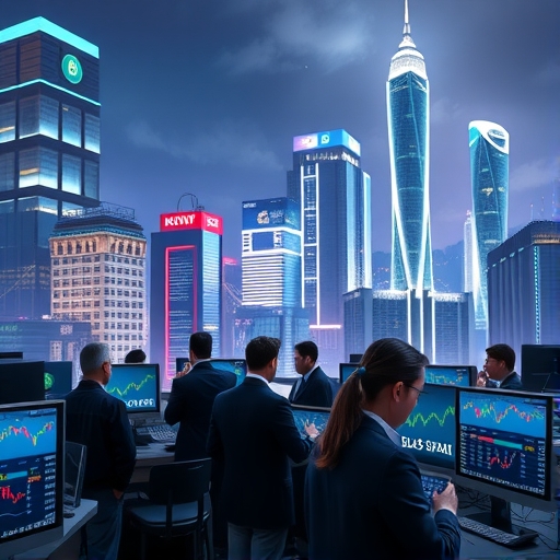 2025年香港未來感城市景觀,象徵金融科技與外匯交易的蓬勃發展