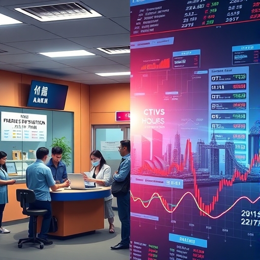 台灣銀行外匯服務與全球外匯市場時間對照示意圖