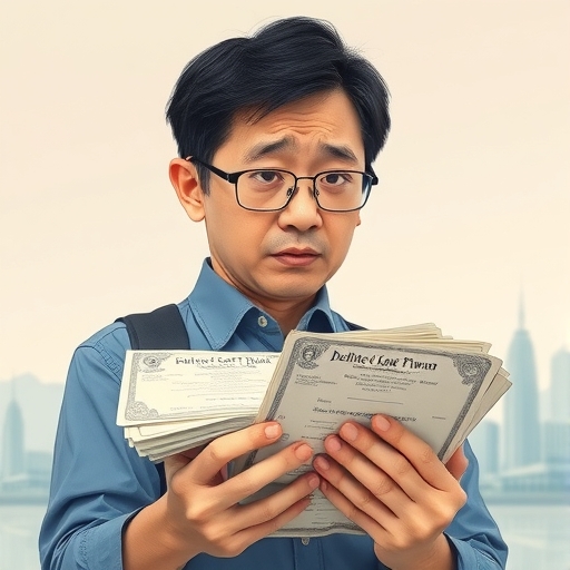 憂心的台灣個人投資人手持實體股票