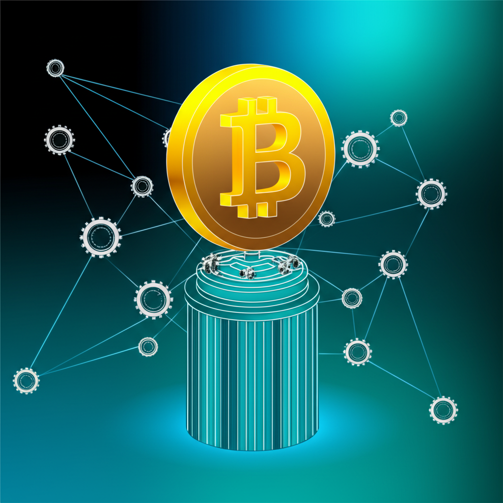 比特幣作為新數位金融系統核心，連結技術節點與去中心化網絡